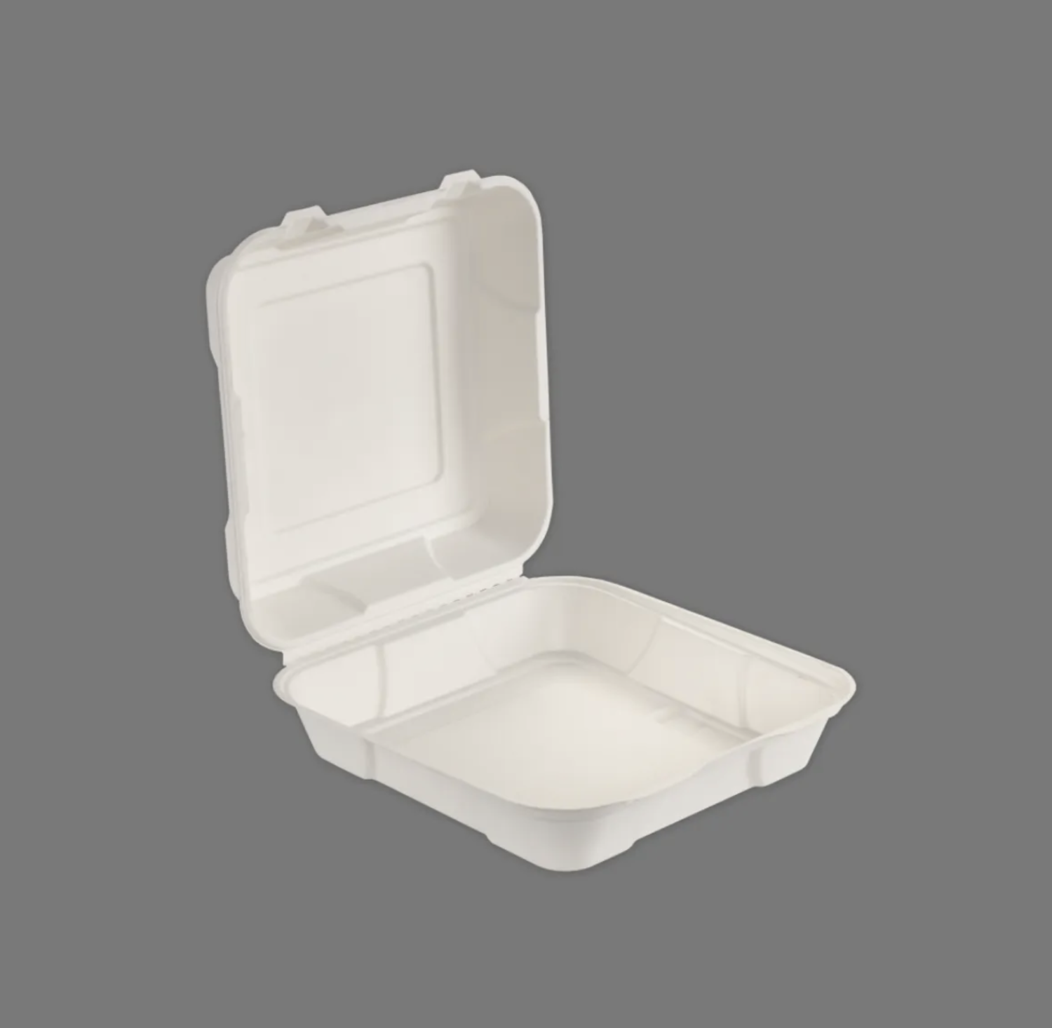8×8 Bagasse Clamshell